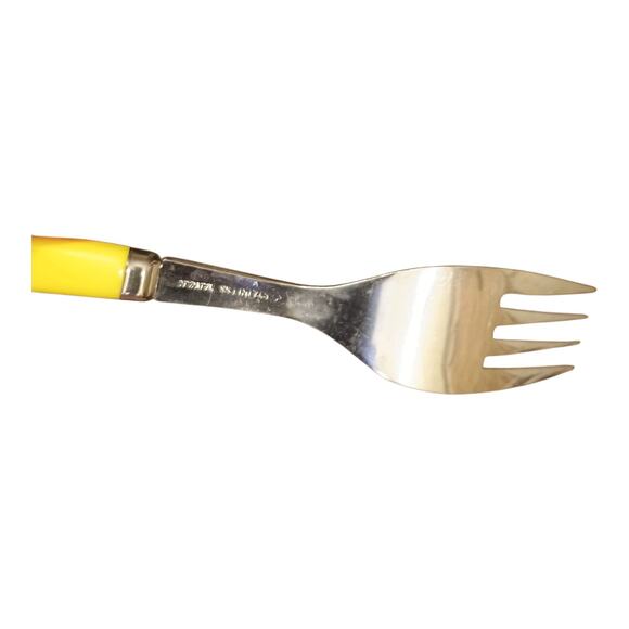 Anacapa Stainless Flatware Yellow Melamine Handle Taiwan 20 Pieces Spoons Forks - Picture 7 of 7